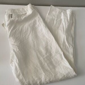 Sarah Pacini White Pants in Ramie Pants size Small